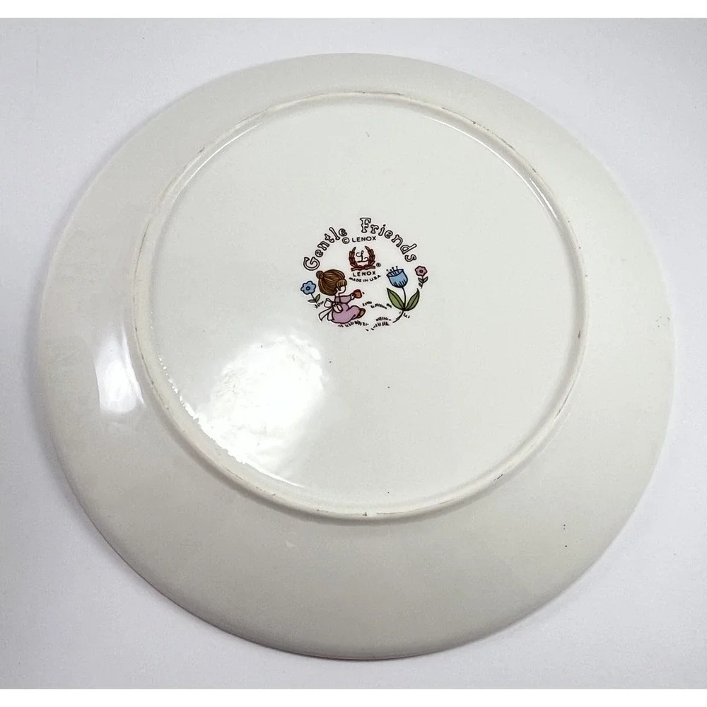 LENOX Gentle Friends 1970s VINTAGE Children's Baby 3pc SET Plate Bowl Cup Granny